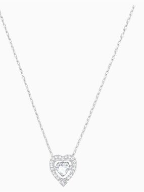 N E W - Swarovski Sparkling Dance Heart Necklace, White